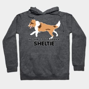 Shetland Sheepdog Sheltie Pattern Miniature Collie Dog Breed in Black Hoodie